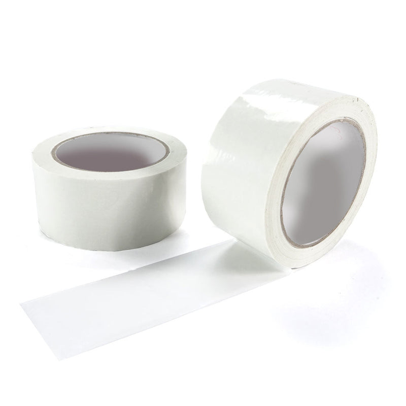 Cinta adhesiva de PVC blanco | 50mm x 66m | Paquete de 36