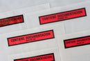 Bolsa adhesiva portadocumentos "Contiene documentación" para A6 | 163 x 120 mm | Paquete de 1000