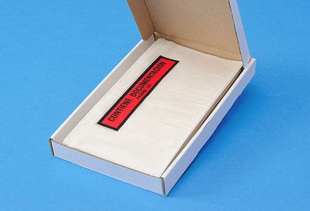 Bolsa adhesiva portadocumentos en caja