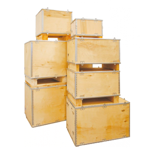 Caja palet plegable de madera | 380 x 280 x 380mm