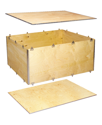 Caja plegable de madera | 380 x 280 x 380mm