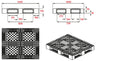 Palet de plástico compacto | 1200 x 1000mm | 1750k