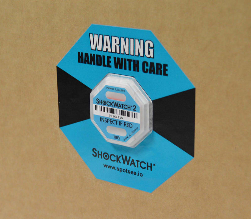 Indicador impacto Shockwatch© 2 | 10G Azul claro | Paquete de 10