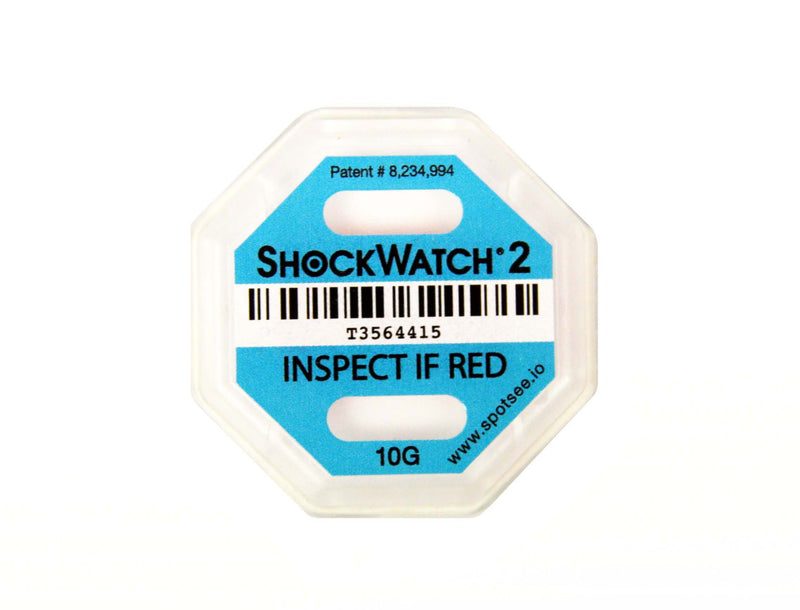 Indicador impacto Shockwatch© 2 | 10G Azul claro | Paquete de 10