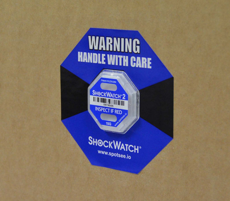Indicador impacto Shockwatch© 2 | 15G Azul | Paquete de 10
