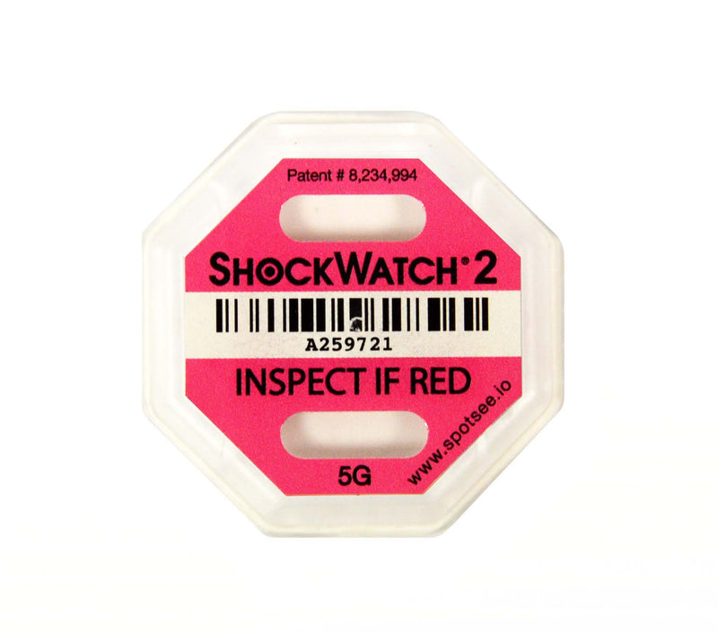 Indicador impacto Shockwatch© 2 | 5G Rosa | Paquete de 10