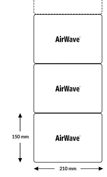 Film cojines de aire AirWave® - Standard | 210mm x 150mm 700m | Paquete de 2
