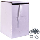 Set flejado textil hotmelt en caja distribuidora | 13mm x 250m | 100 hebillas
