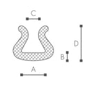 Perfil de espuma en U NOMAPACK® Tulip 25 / 35mm x 2m | Paquete de 120