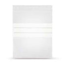 Bolsa de plástico autocierre con franjas de 50 micras | 120 x 180 mm | Paquete de 1000