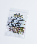 Bolsa de plástico autocierre con franjas de 50 micras | 100 x 150 mm | Paquete de 1000