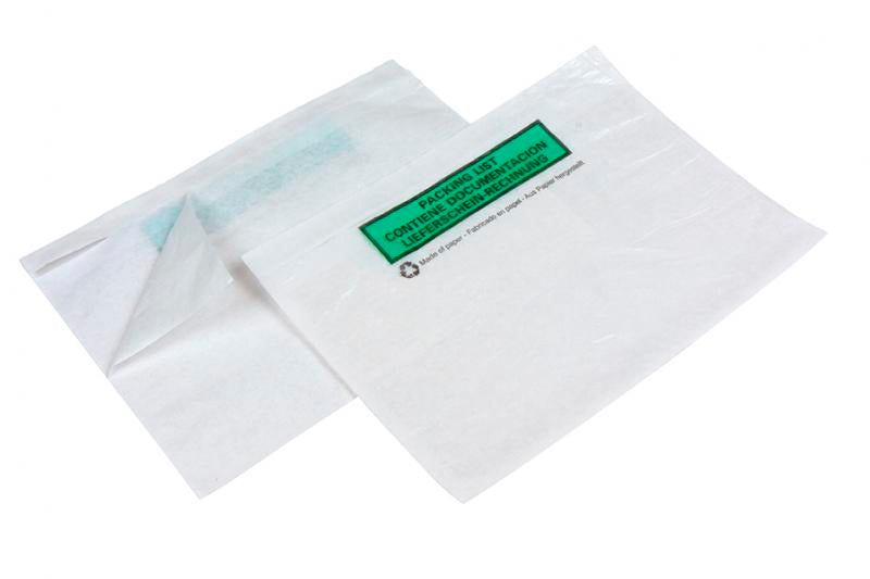 Bolsa adhesiva portadocumentos de papel traslúcido C6 | 163 x 120 mm | Paquete de 1000