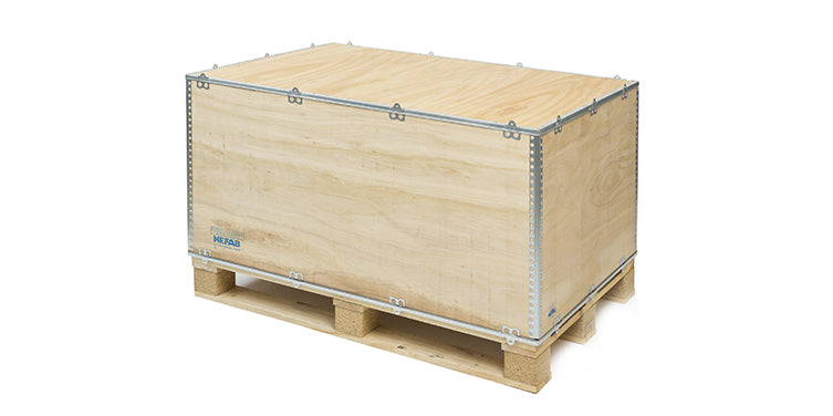 Caja palet plegable de madera | 380 x 280 x 380mm